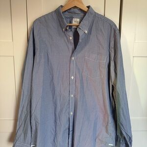 GAP Lived-In Blue Striped Button Down Shirt NWT - Size XL